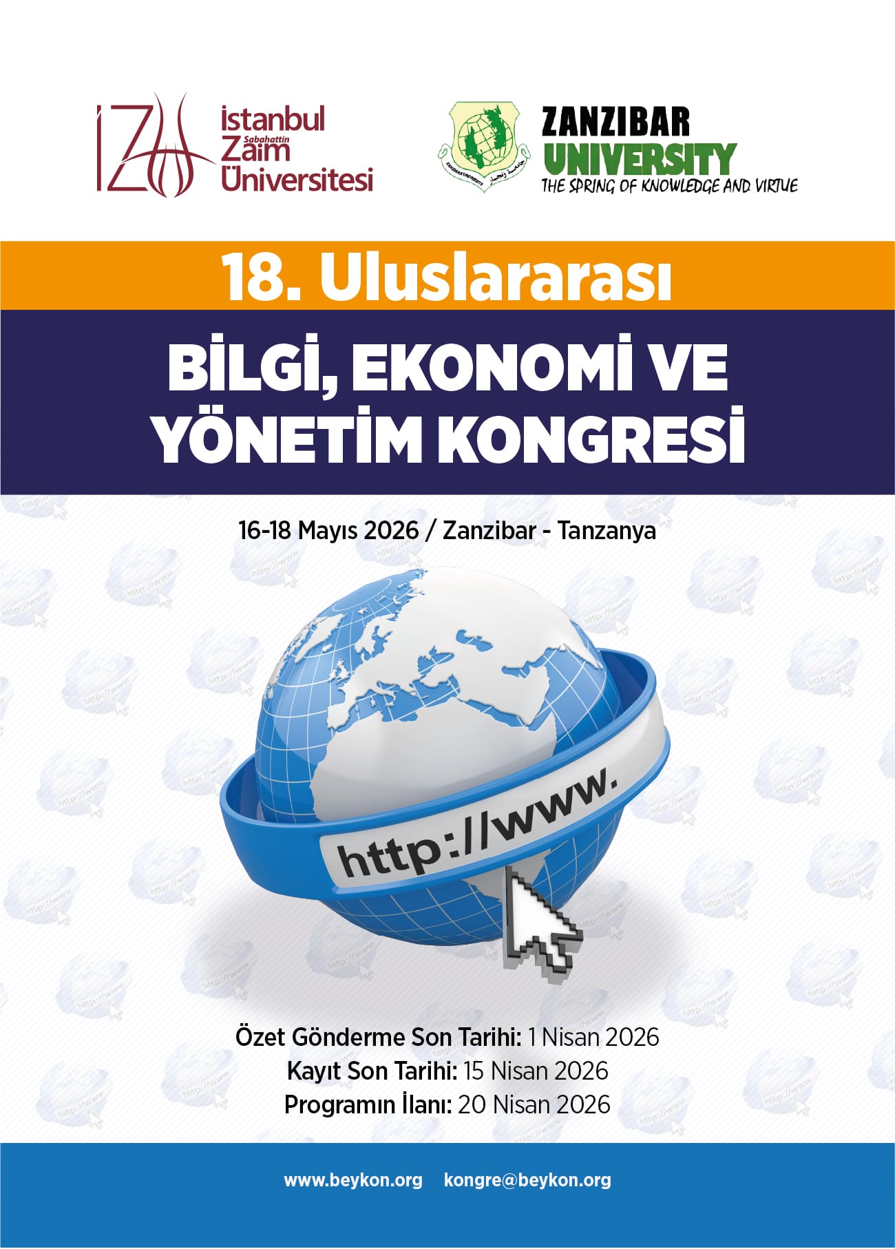 18. Uluslararası "Bilgi, Ekonomi ve Yönetim Kongresi"