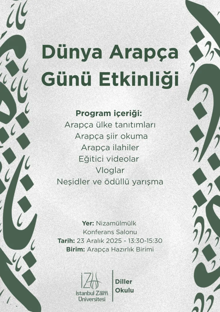 23 Aralık Dünya Arapça Günü Etkinliği