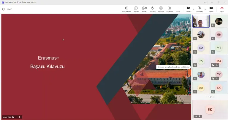 Beden Eğitimi ve Spor Öğretmenliği Erasmus Bilgilendirme Toplantısı
